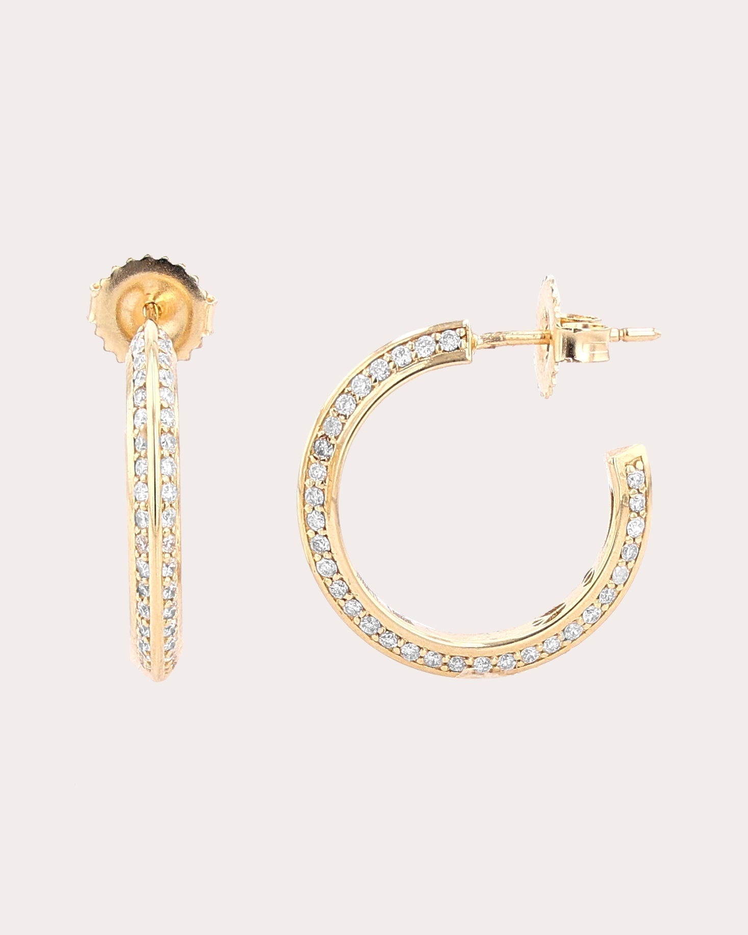 Symbol Knife Edge Hoop Earrings - 20mm