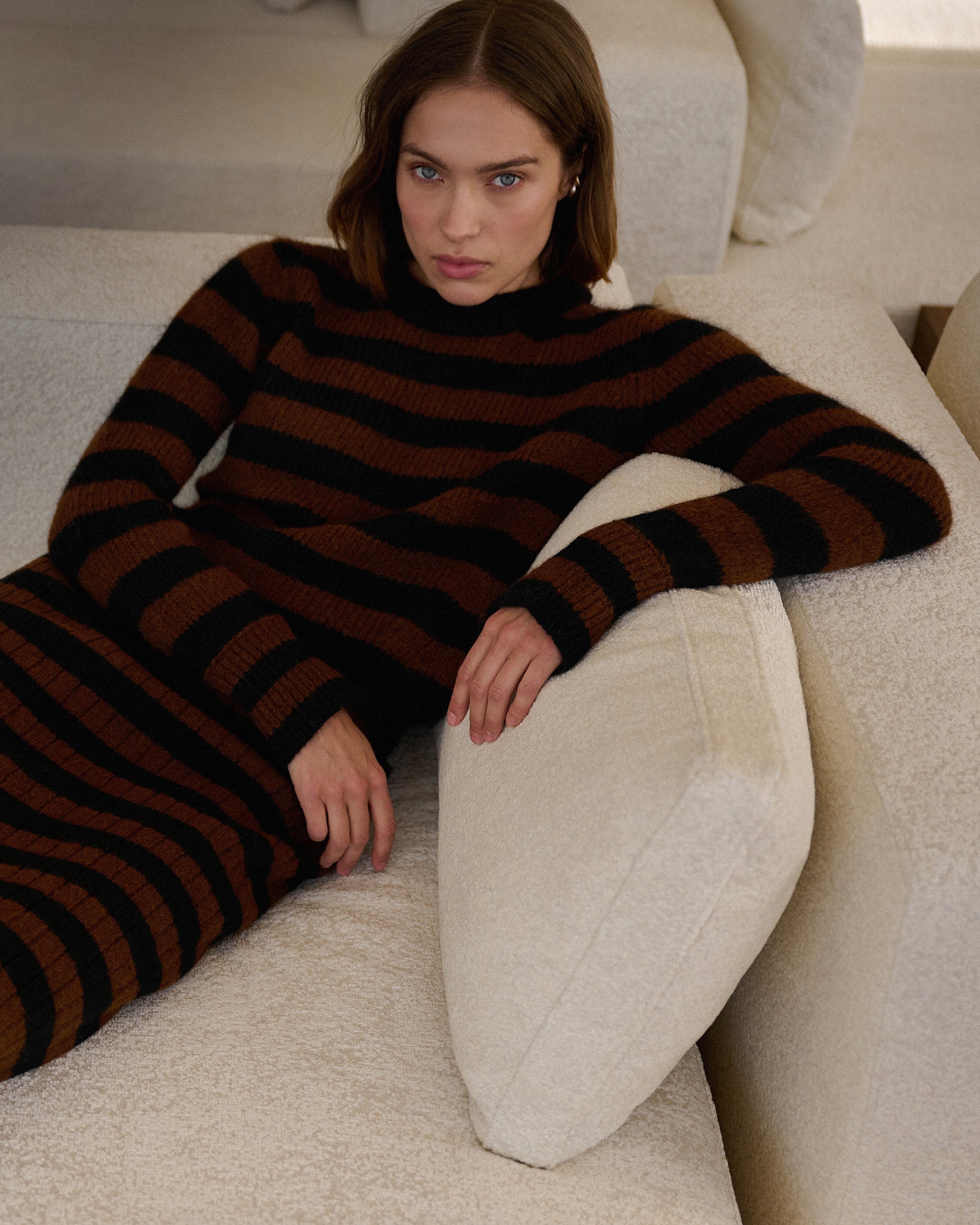 Ava Striped Alpaca-Blend Sweater