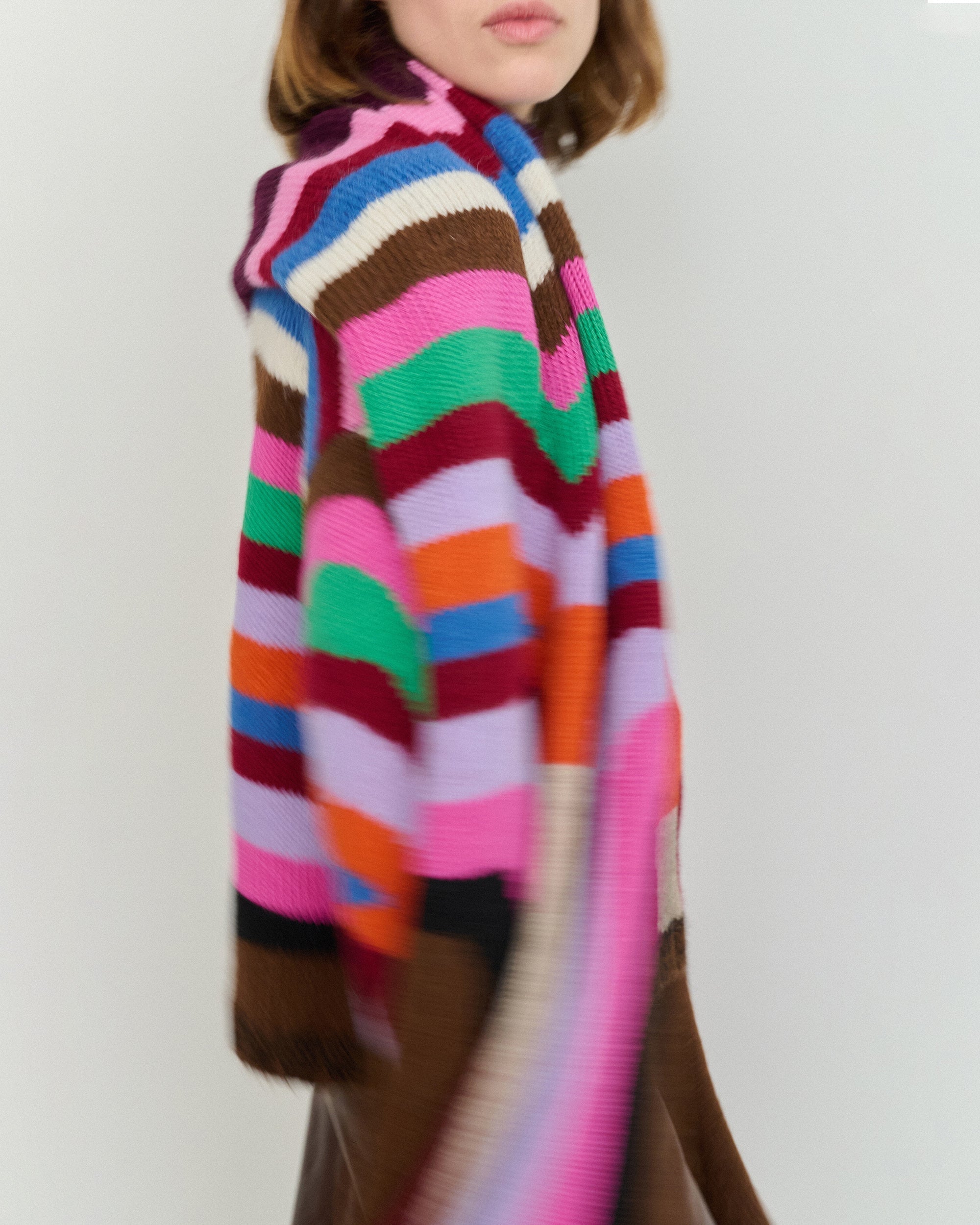Sarah Intarsia-Knit Alpaca-Blend Scarf