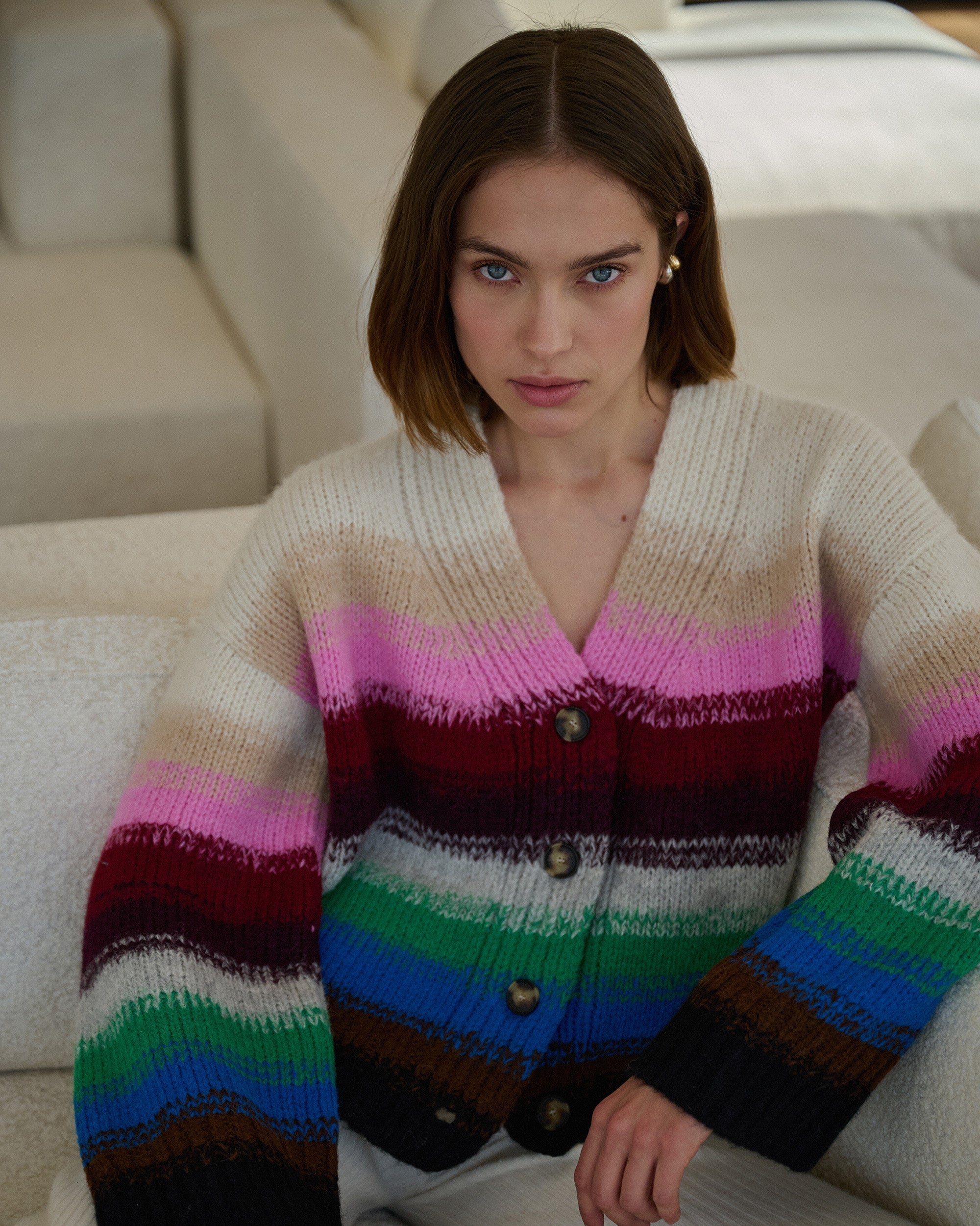 Aliana Ombre Alpaca-Blend Cardigan