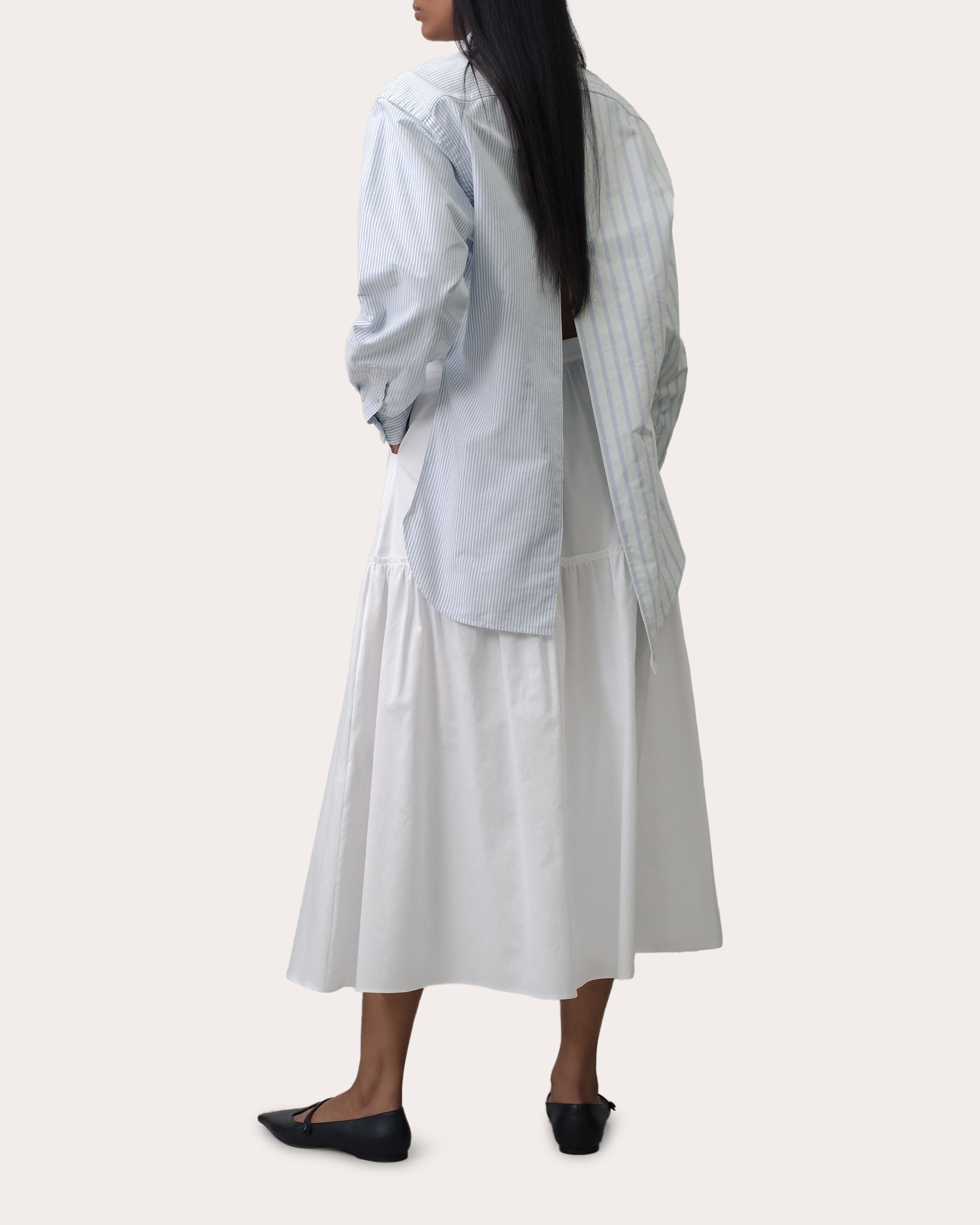 Sylvie Cotton-Poplin Midi Skirt