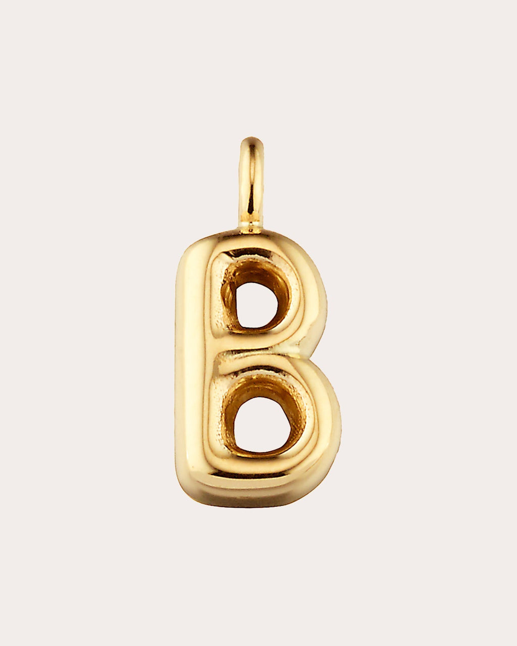Puffy 14K Gold Initial Pendant