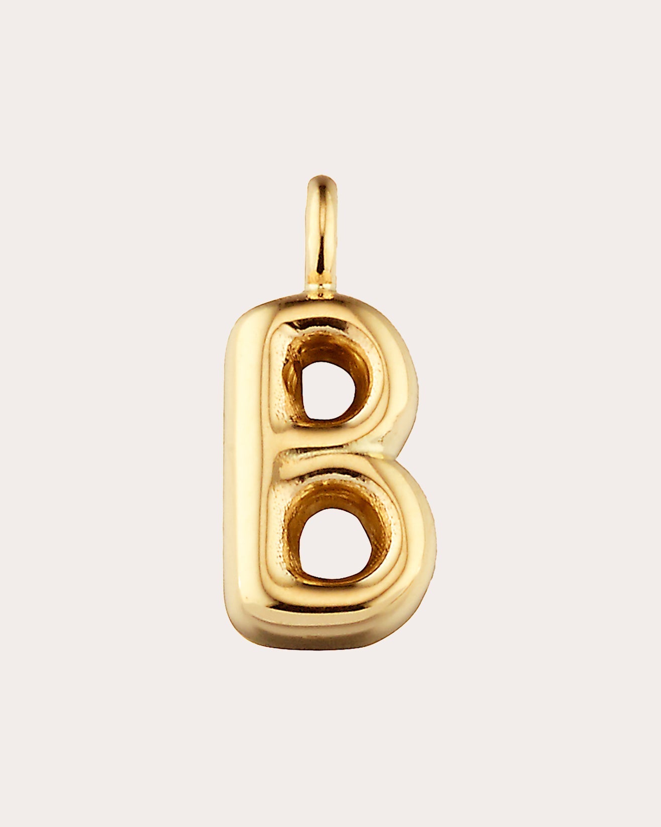Puffy 14K Gold Initial Pendant