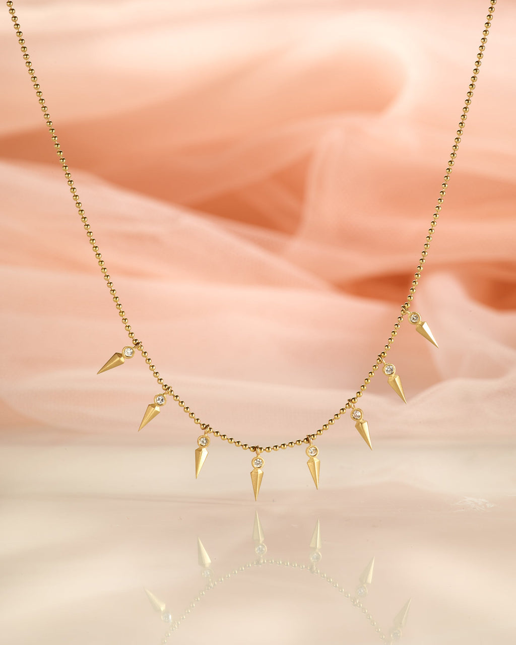 Dagger 18K Gold Diamond Necklace