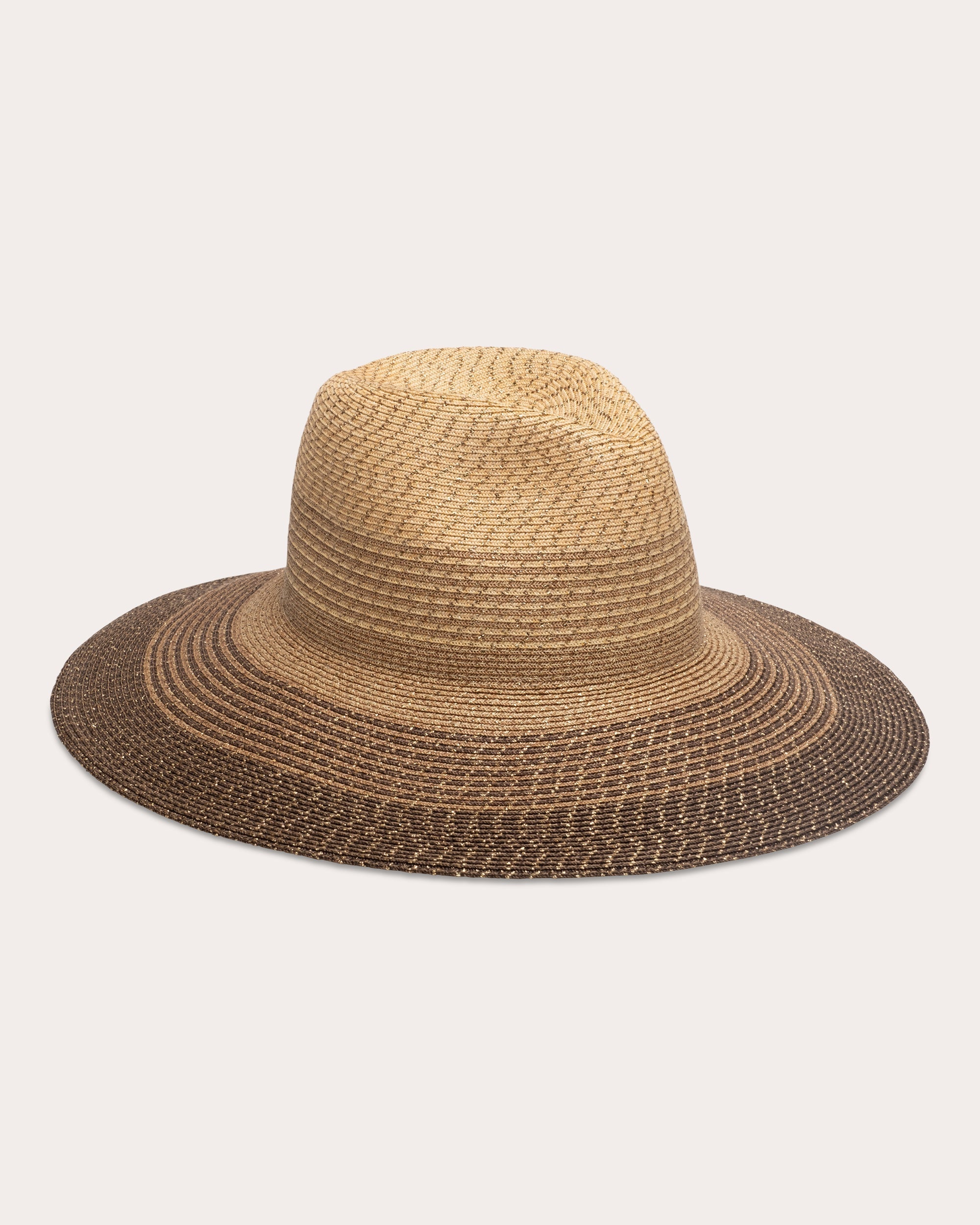 Emmanuelle Metallic Ombré Woven Hemp Fedora