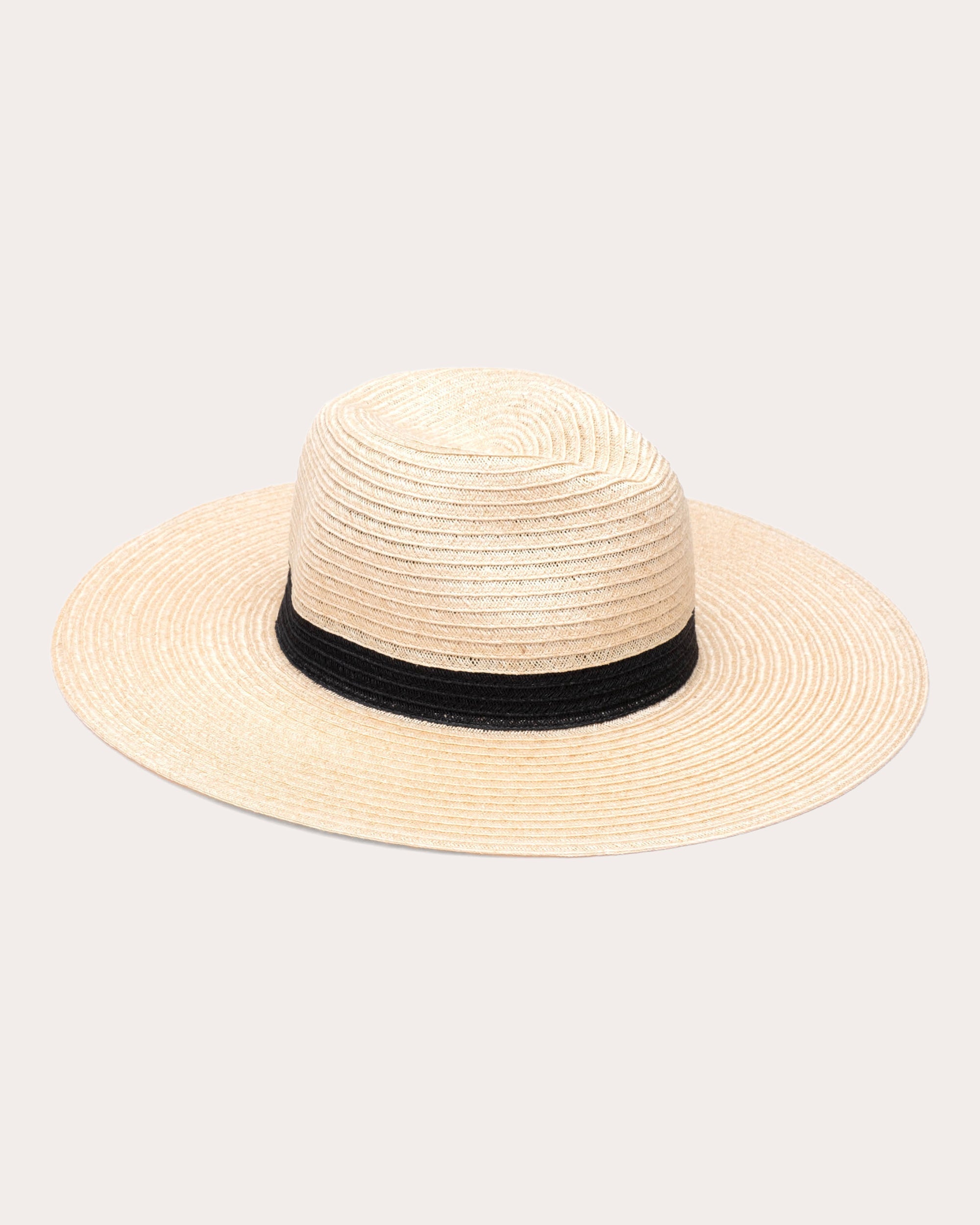 Emmanuelle Grosgrain-Trimmed Woven Hemp Fedora