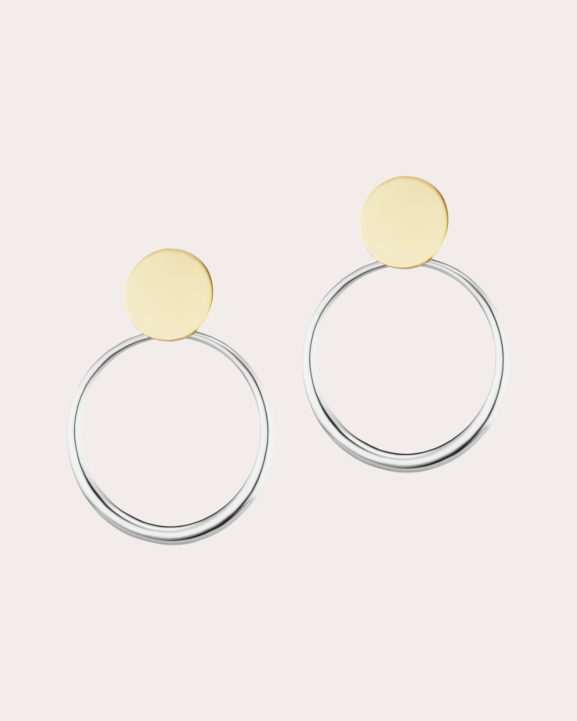 Two-Tone Doorknocker Earrings