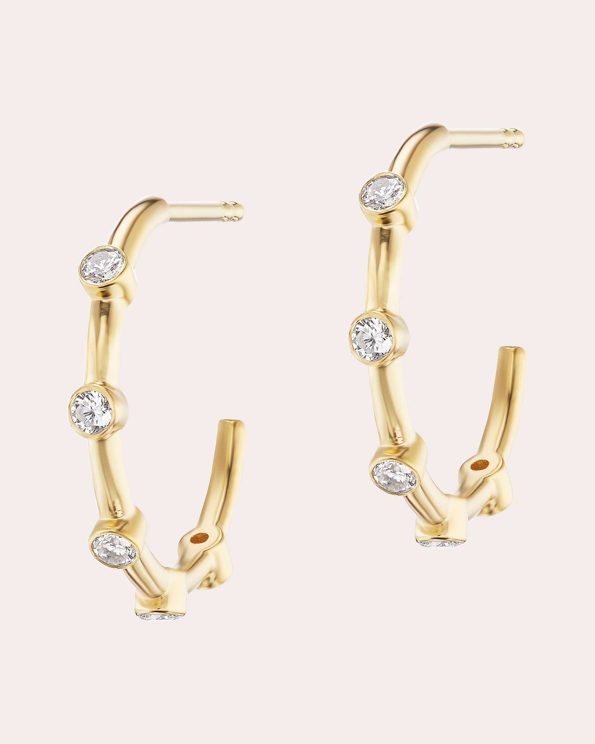Confetti 14K Gold Diamond Hoop Earrings