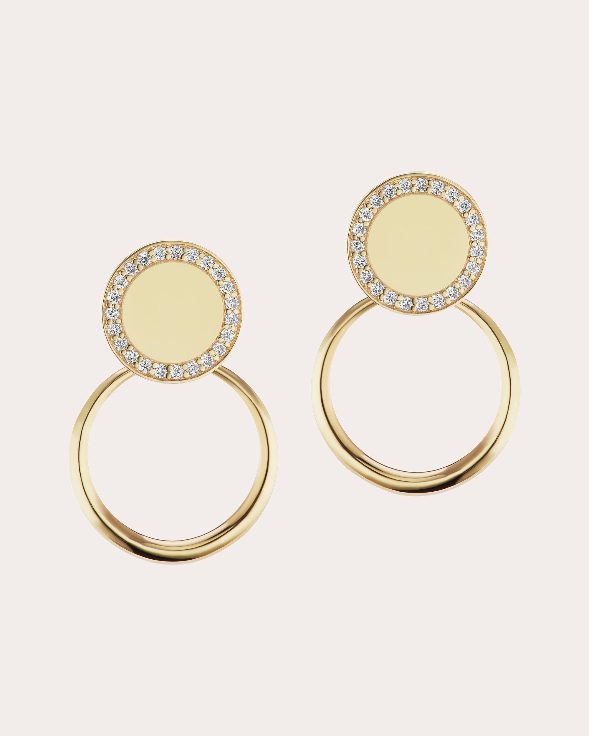 Petite Pavé Doorknocker Earrings