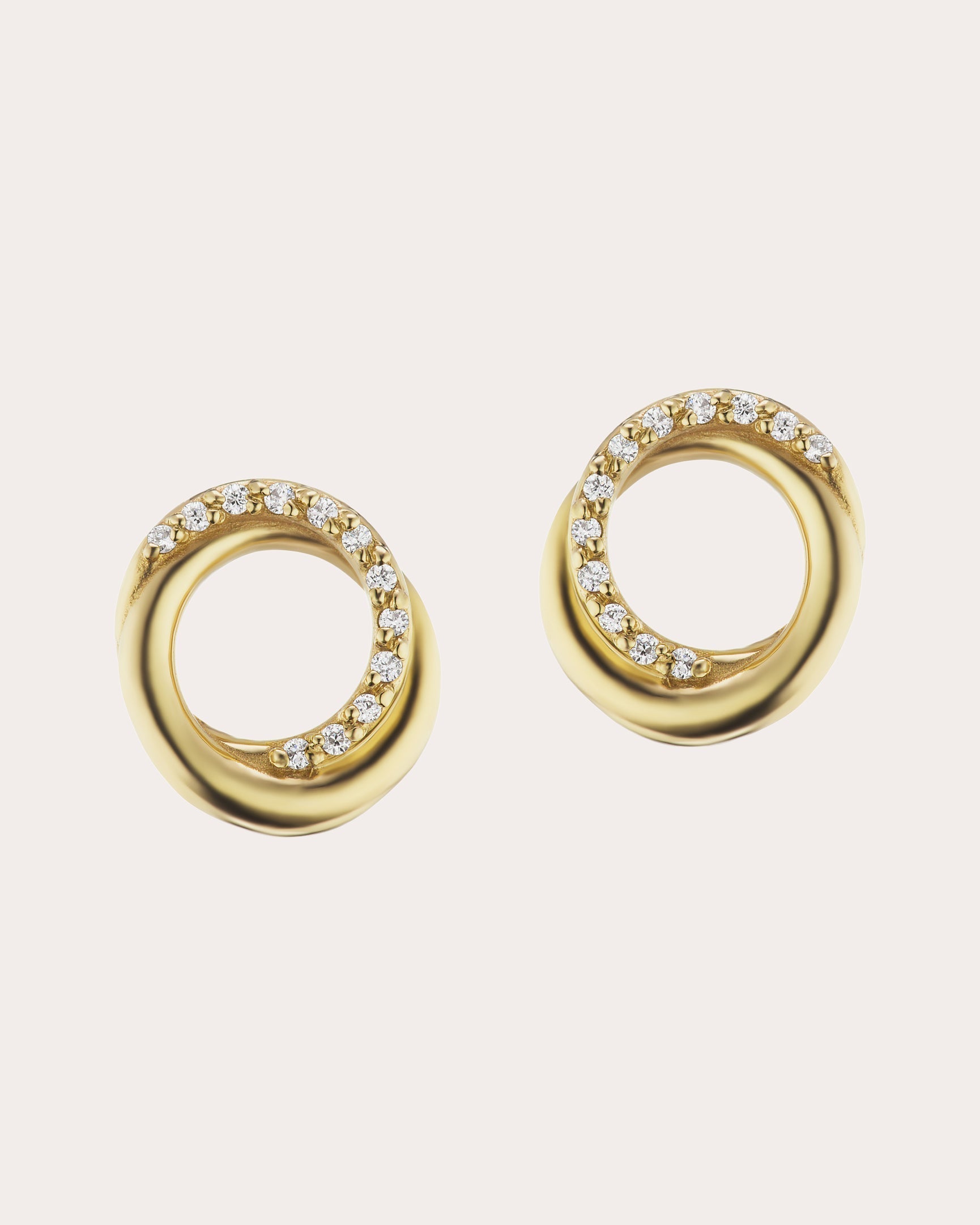 Diamond Encircle Stud Earrings