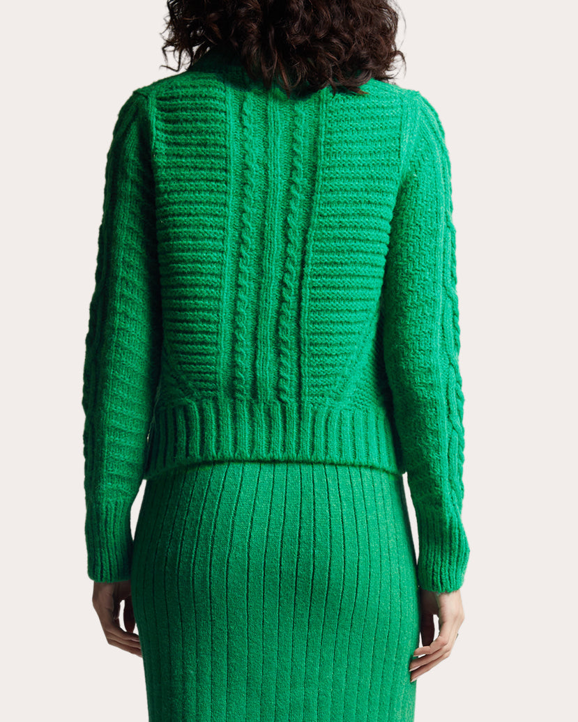 Carly Cable-Knit Alpaca-Blend Sweater