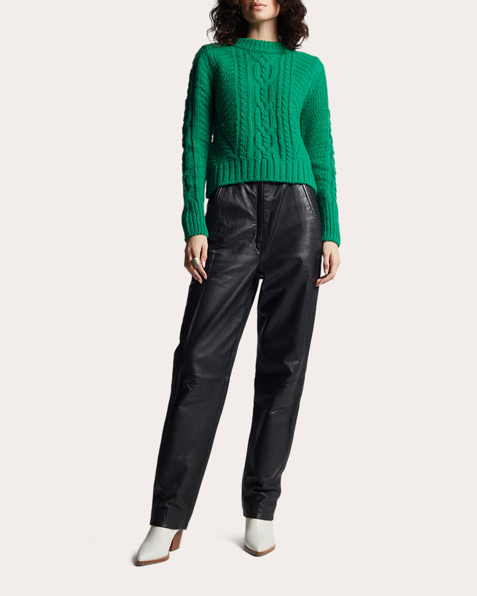 Carly Cable-Knit Alpaca-Blend Sweater