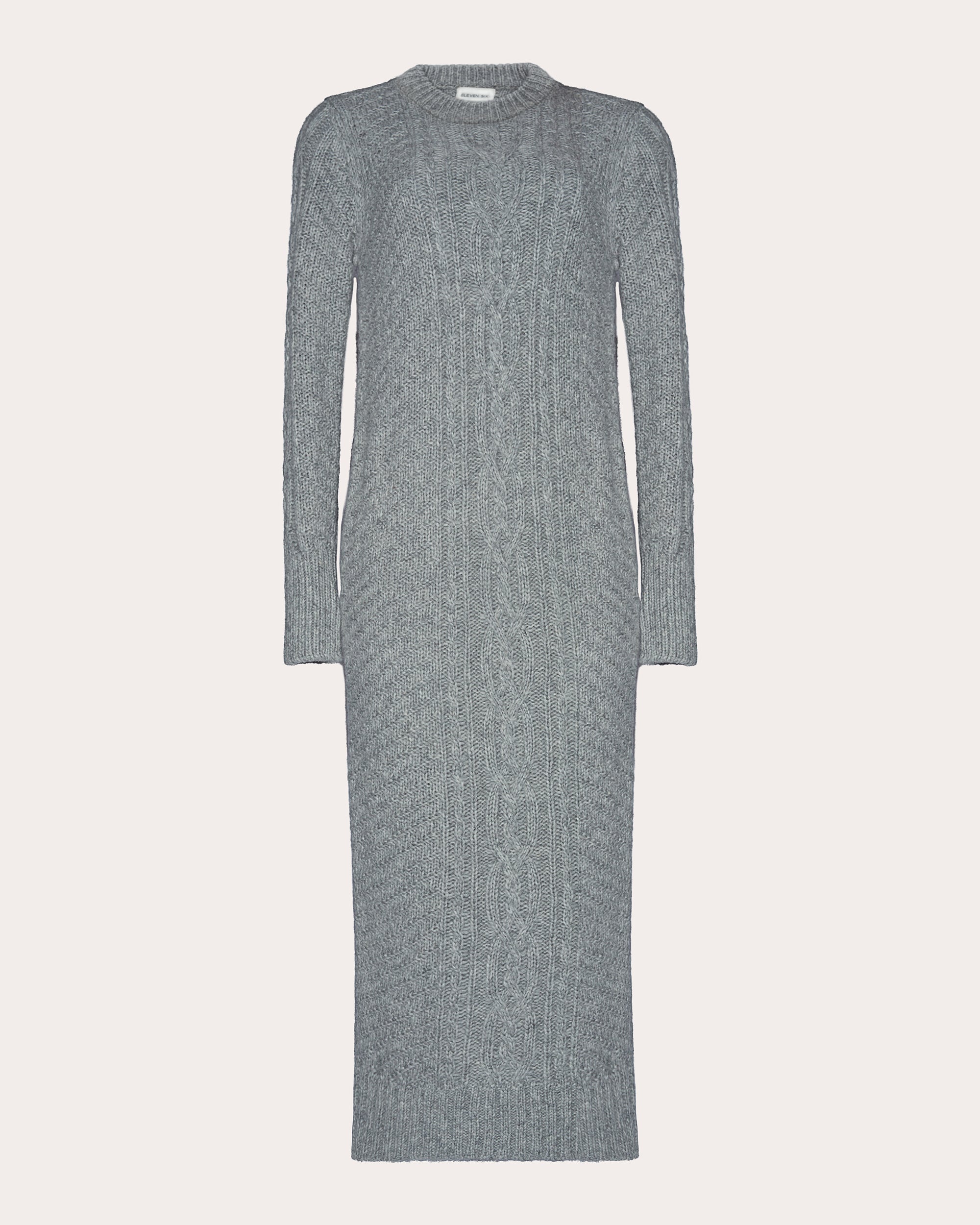 Lora Cable-Knit Alpaca-Blend Midi Dress