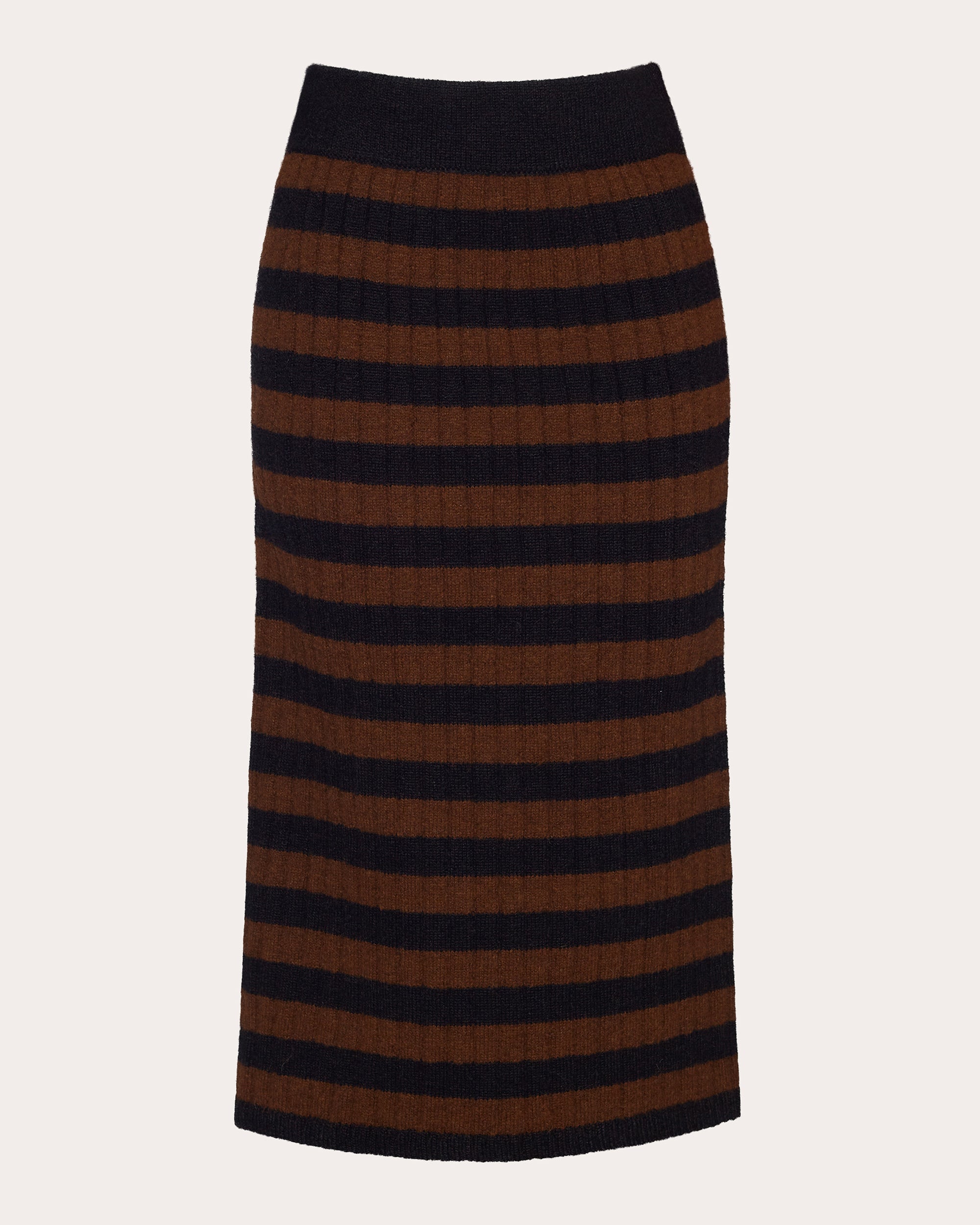 Pia Striped Alpaca-Blend Midi Skirt