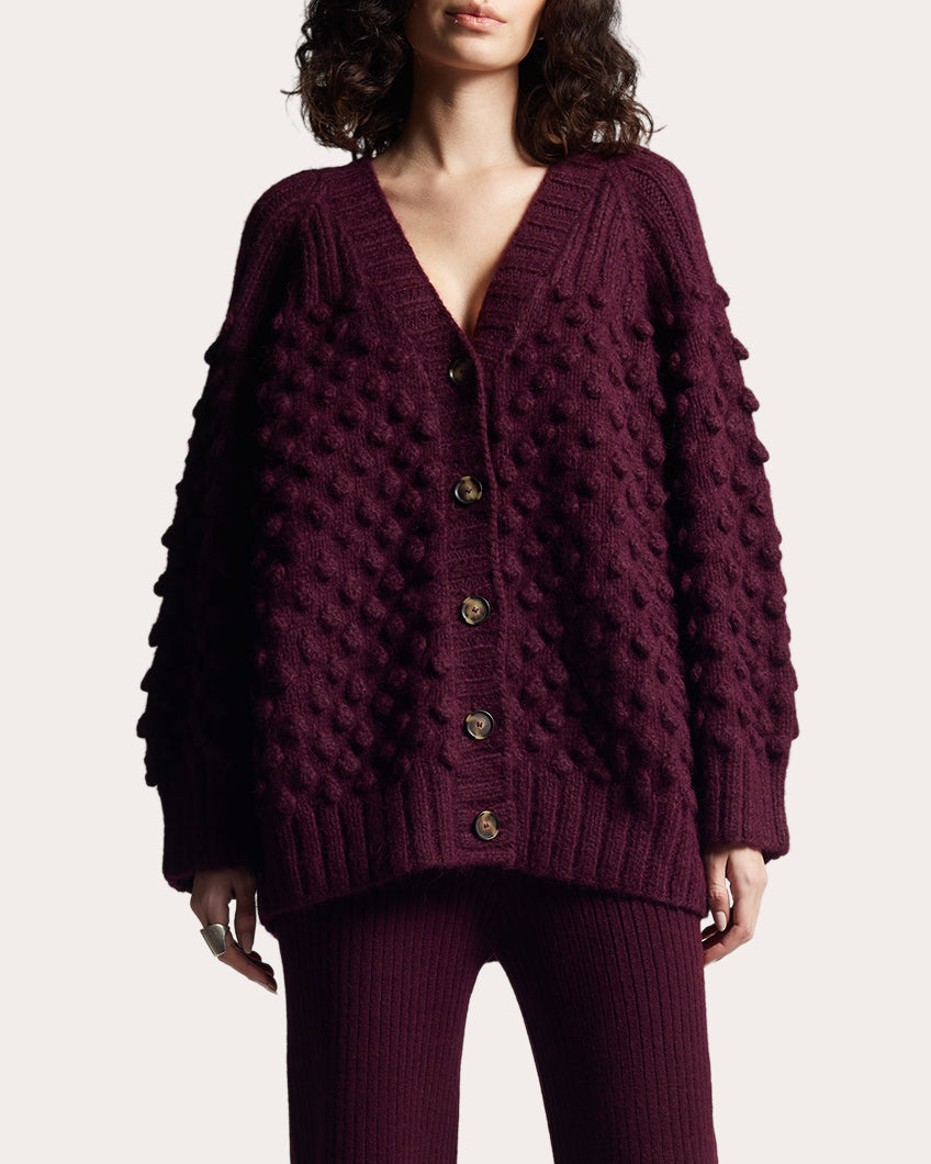 Lian Textured Alpaca-Blend Cardigan