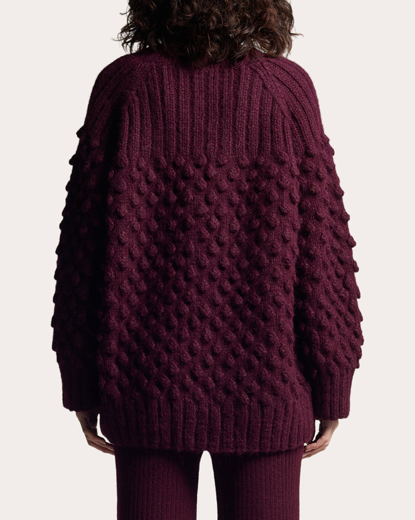 Lian Textured Alpaca-Blend Cardigan