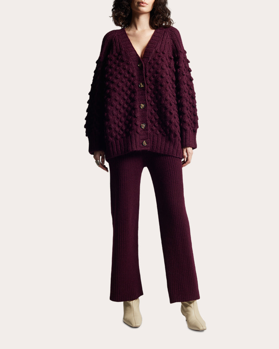 Lian Textured Alpaca-Blend Cardigan
