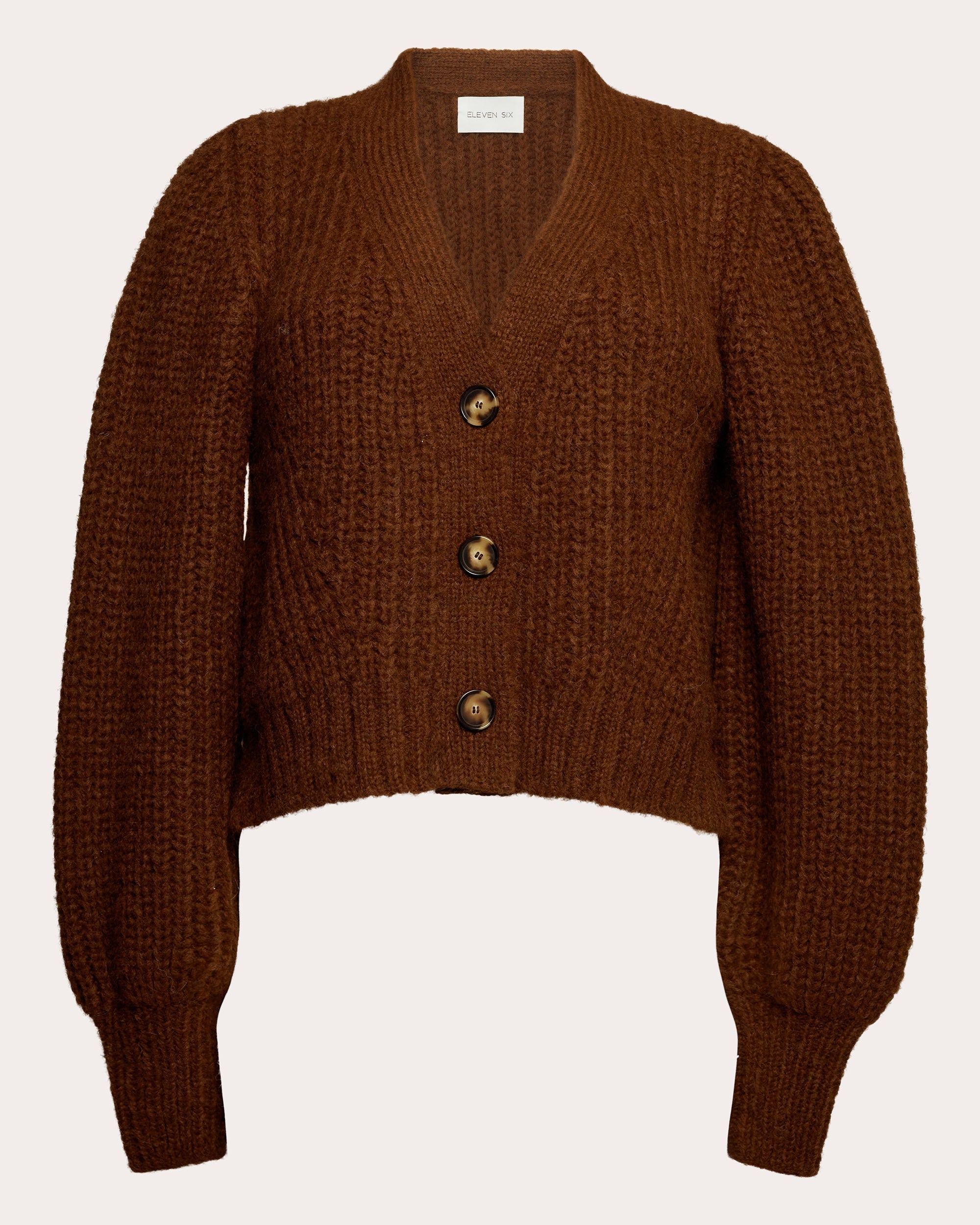 Sara Ribbed Alpaca-Blend Cardigan