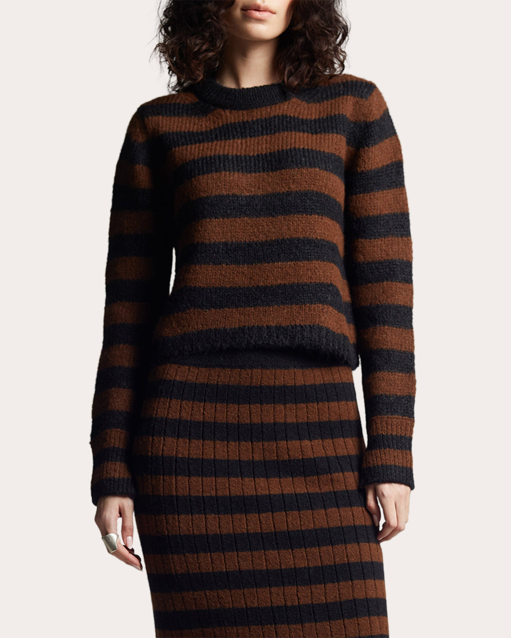 Ava Striped Alpaca-Blend Sweater