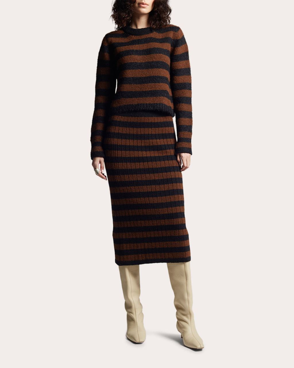 Ava Striped Alpaca-Blend Sweater