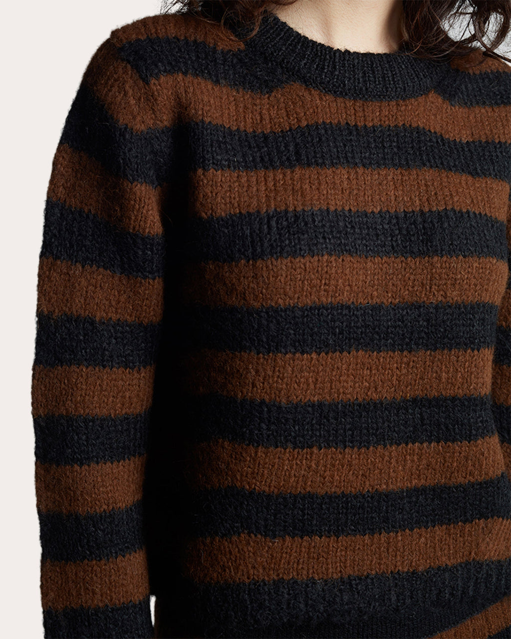Ava Striped Alpaca-Blend Sweater