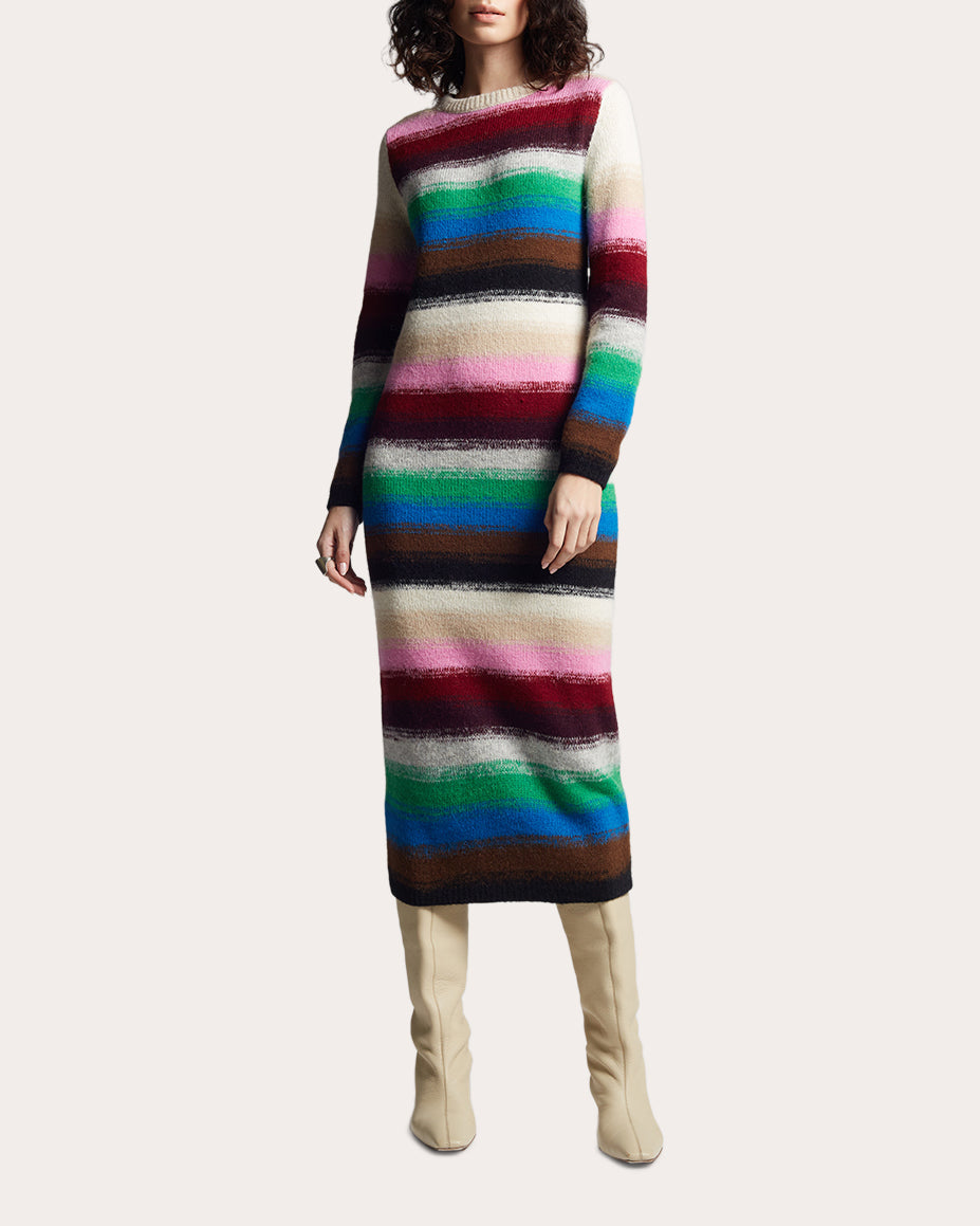 Lydia Ombre Alpaca-Blend Midi Dress
