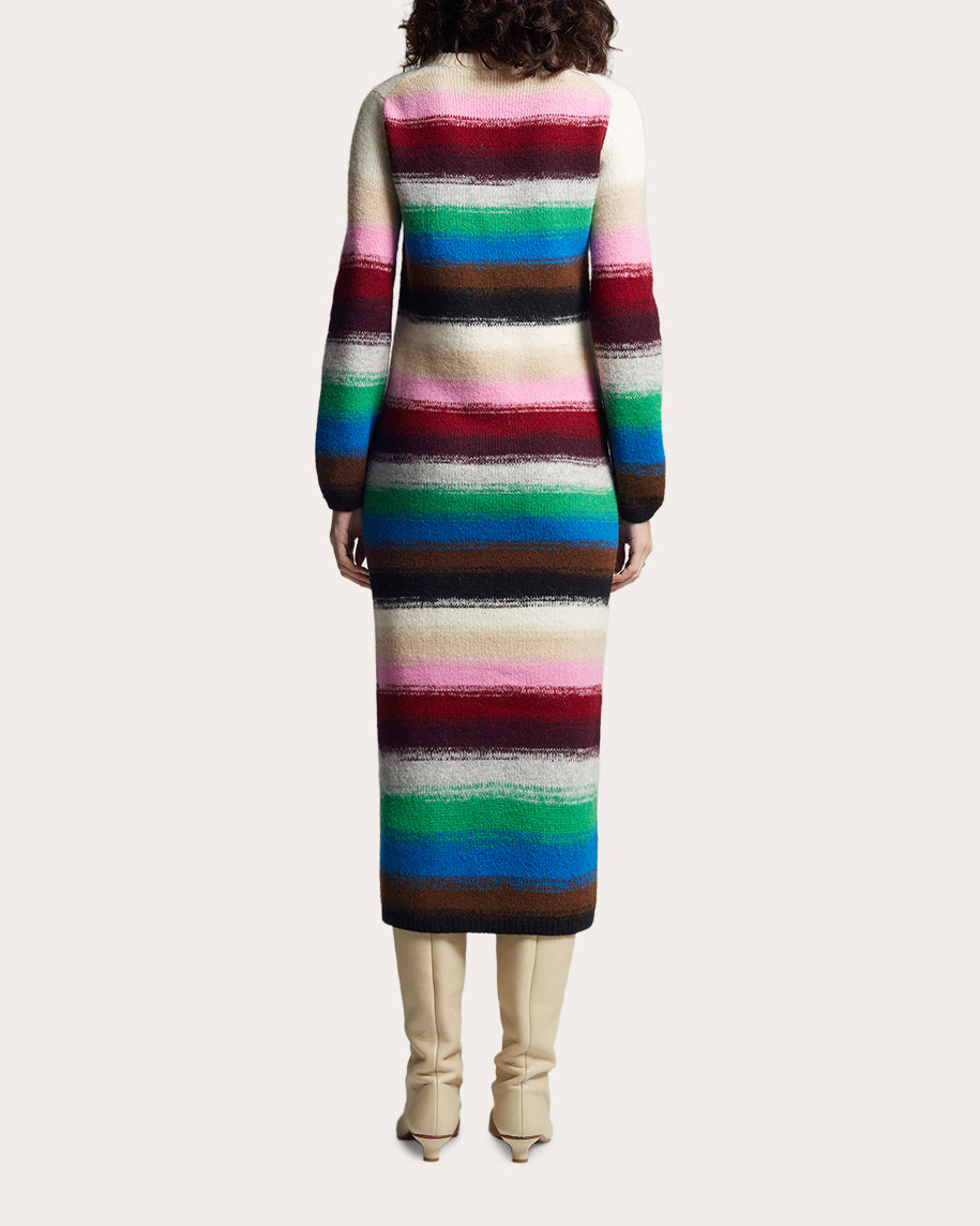 Lydia Ombre Alpaca-Blend Midi Dress