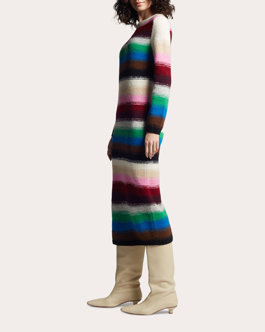 Lydia Ombre Alpaca-Blend Midi Dress