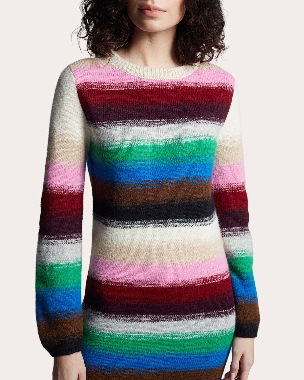Lydia Ombre Alpaca-Blend Midi Dress