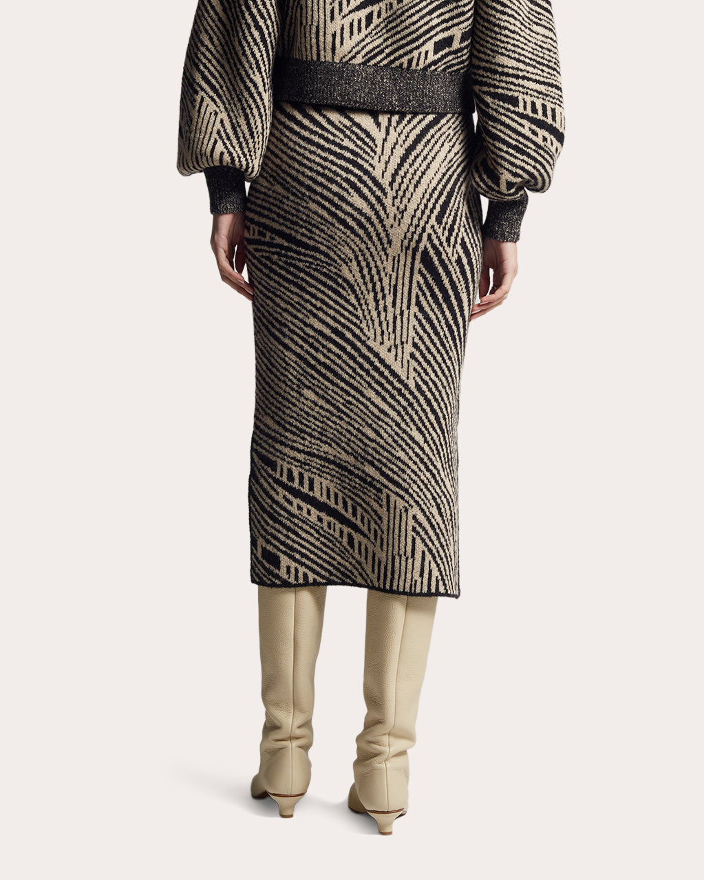 Margo Jacquard-Knit Alpaca-Blend Midi Skirt