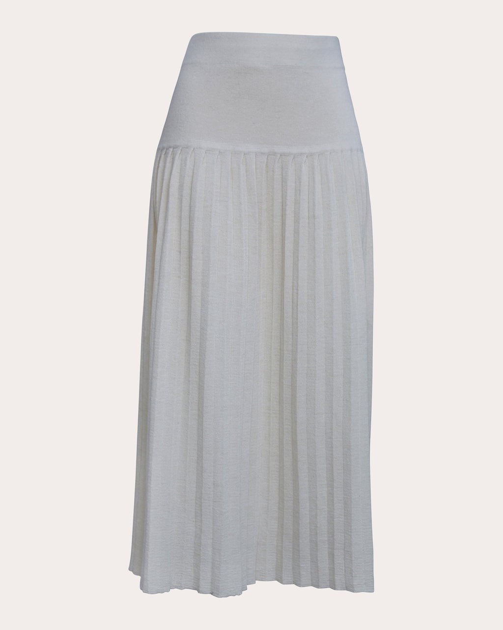 Lea Pleated Alpaca Midi Skirt