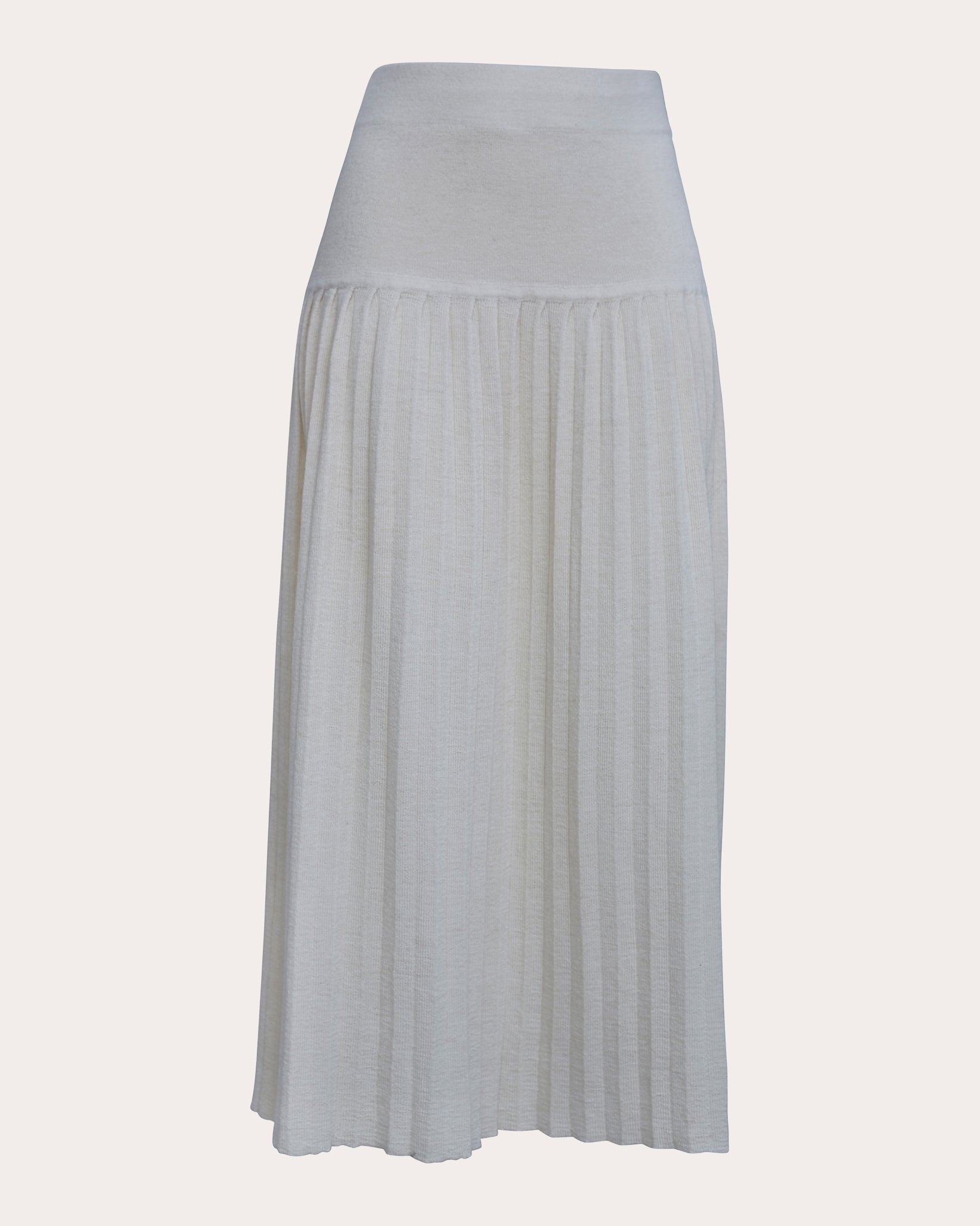 Lea Pleated Alpaca Midi Skirt
