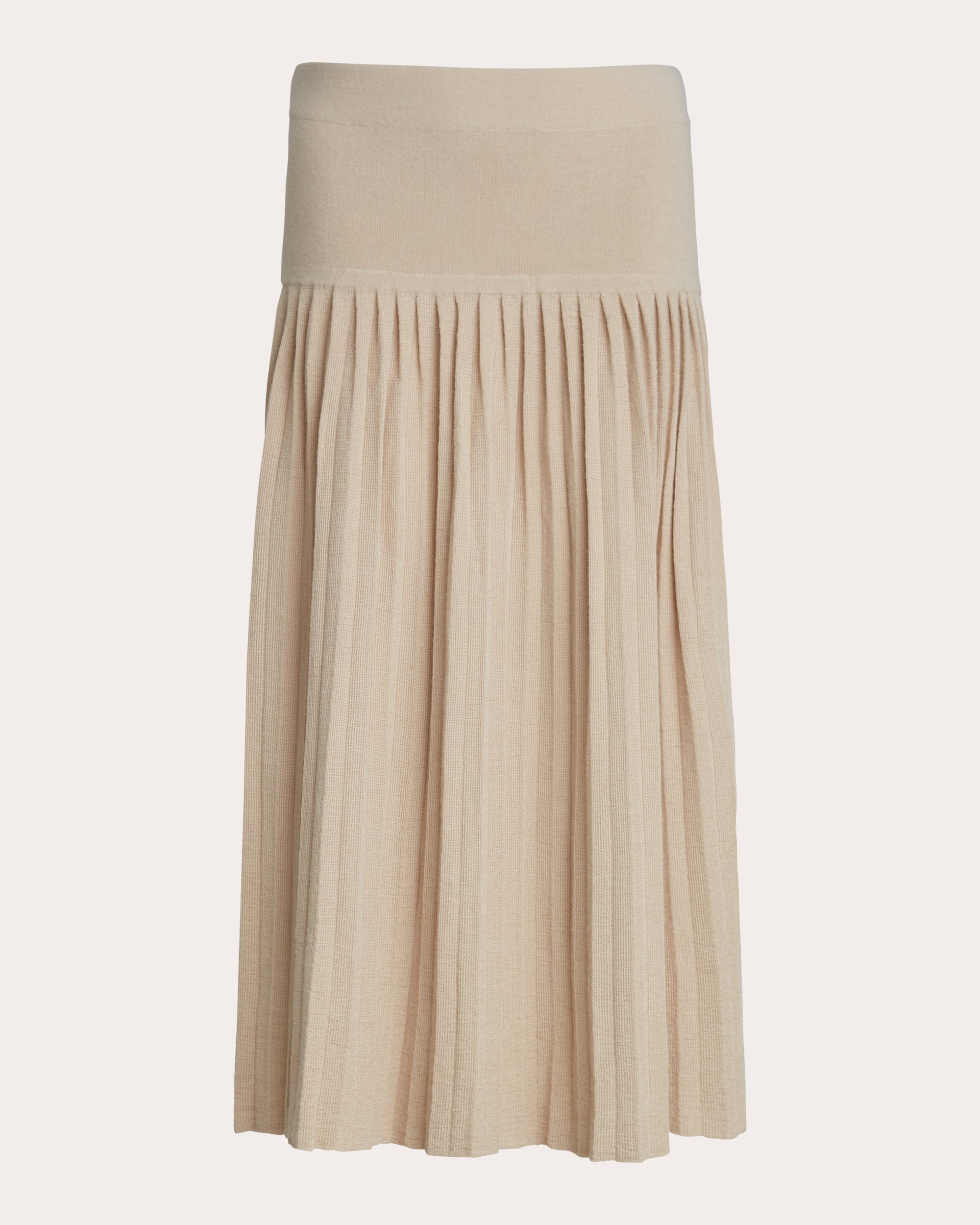 Lea Pleated Alpaca Midi Skirt