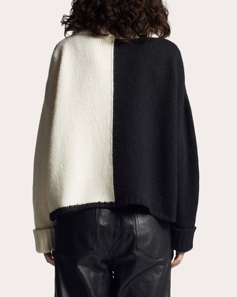 Maeve Striped Cable-Knit Alpaca-Blend Sweater