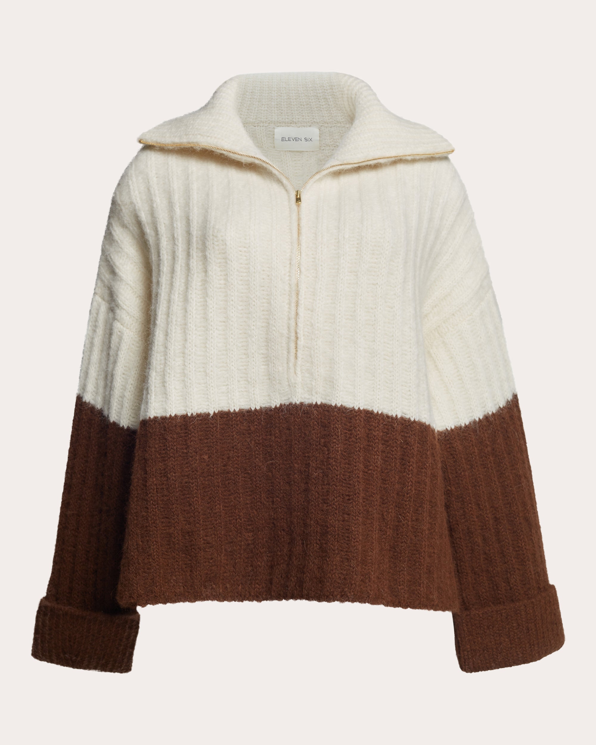 Uma Color Block Poncho