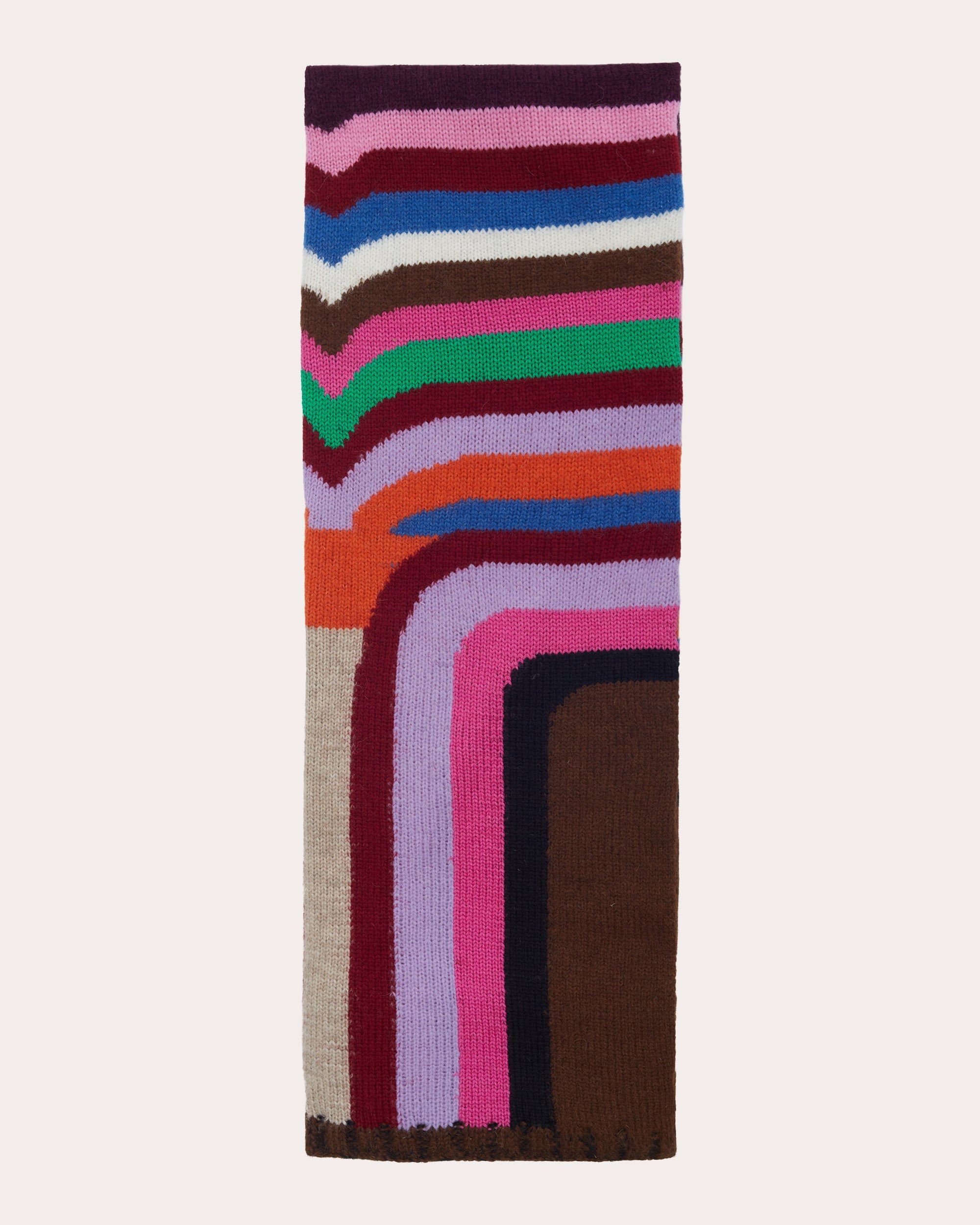 Sarah Intarsia-Knit Alpaca-Blend Scarf