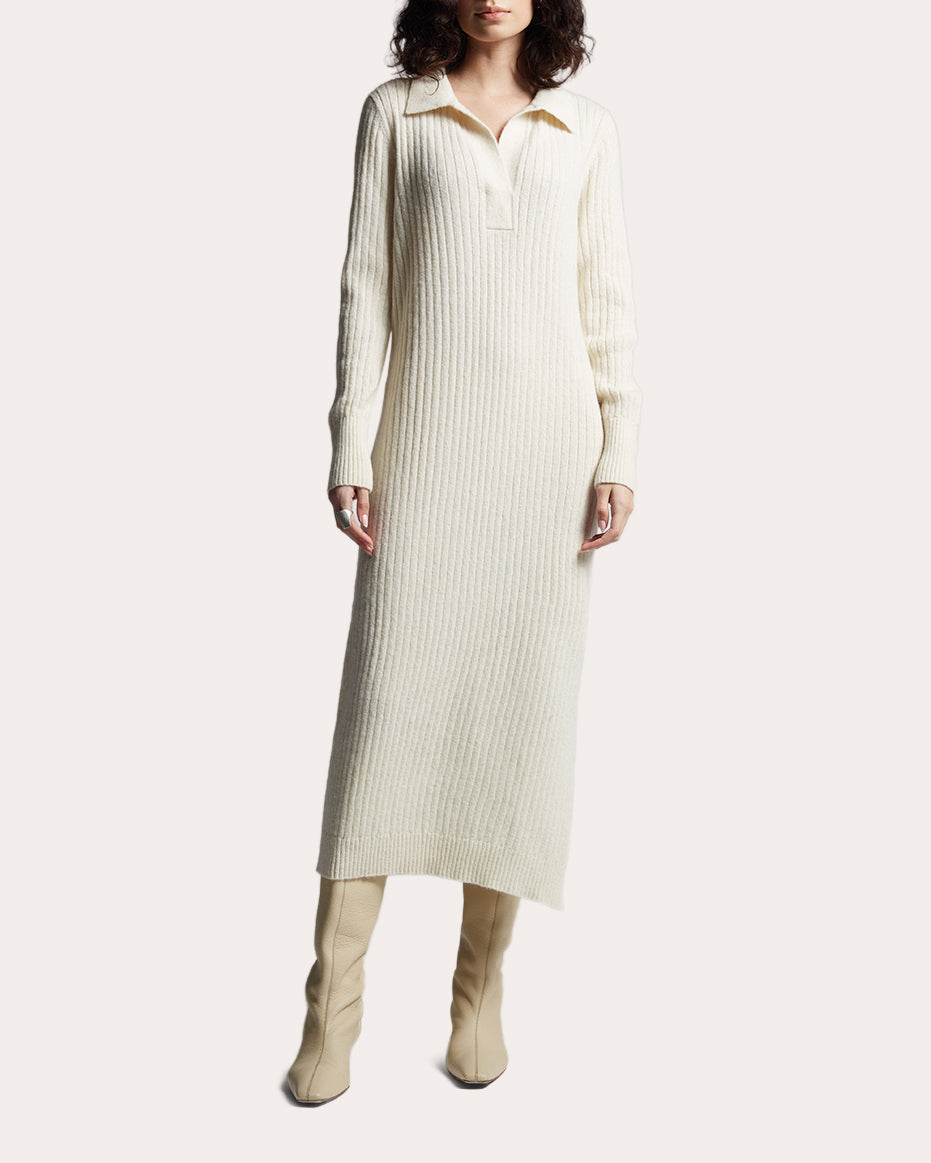 Eden Ribbed Alpaca-Blend Midi Dress