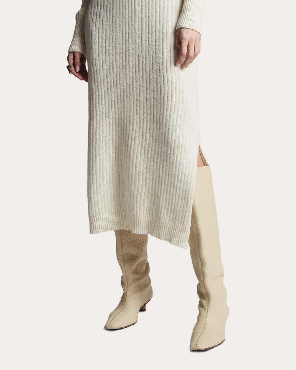 Eden Ribbed Alpaca-Blend Midi Dress