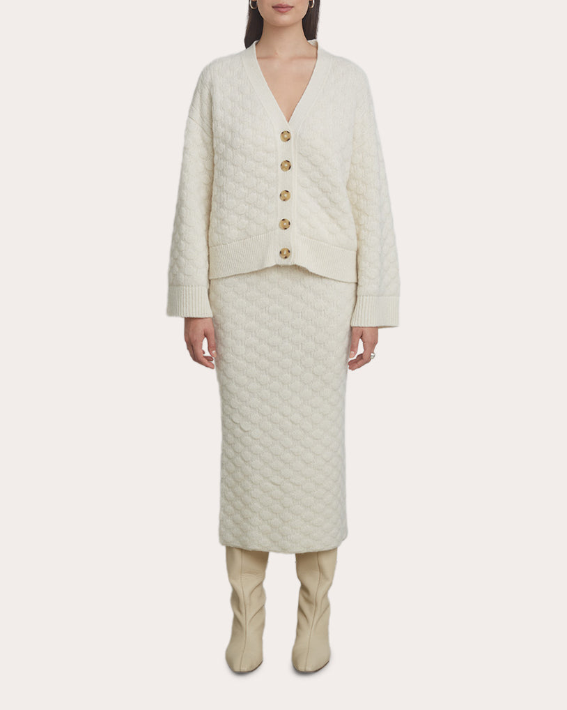 Everly Jacquard-Knit Alpaca-Blend Cardigan