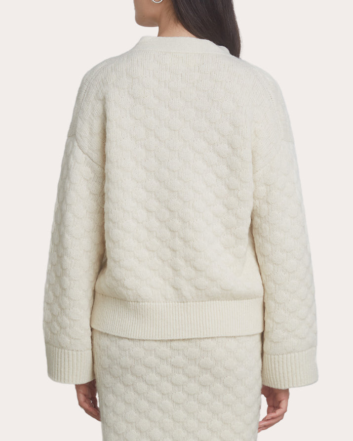 Everly Jacquard-Knit Alpaca-Blend Cardigan