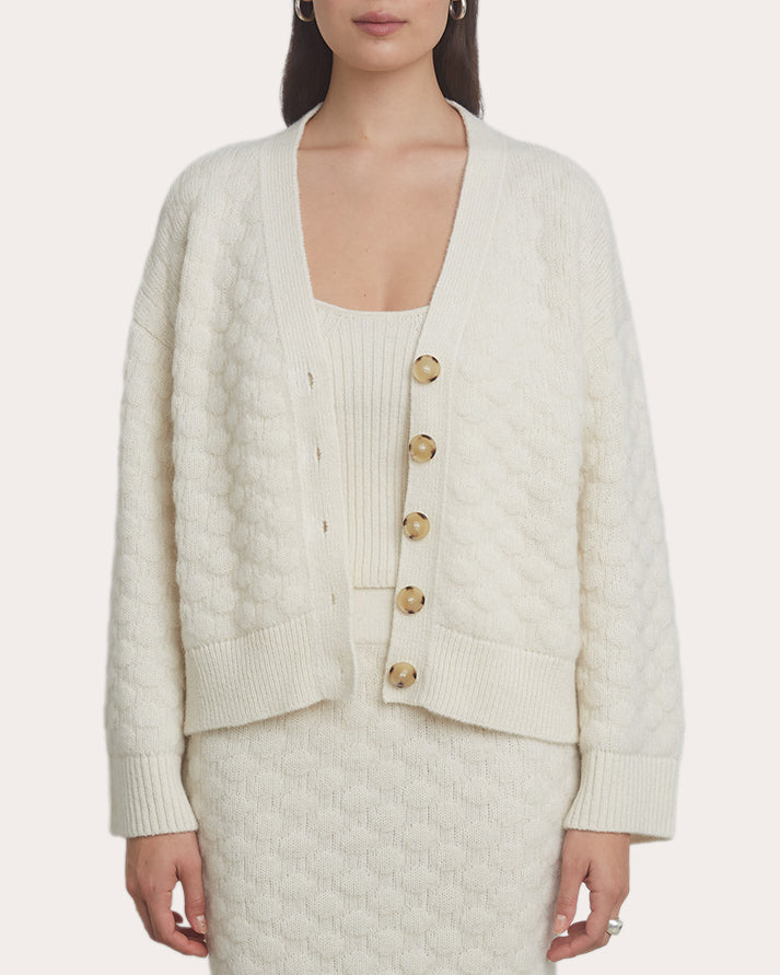 Everly Jacquard-Knit Alpaca-Blend Cardigan
