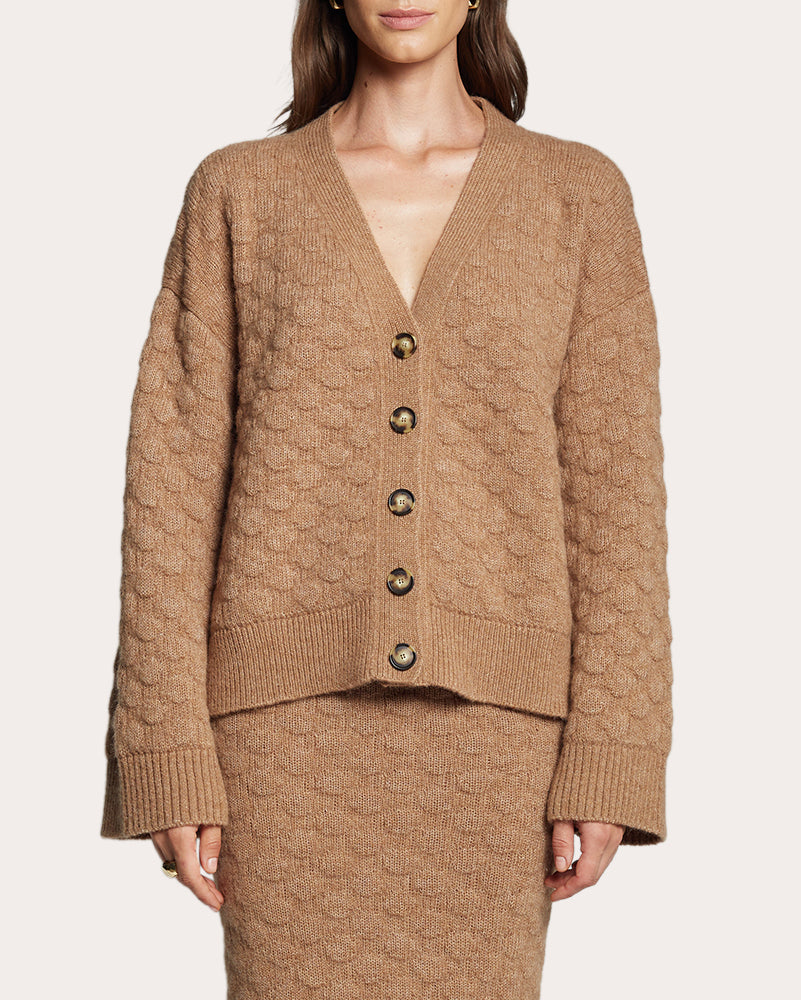 Everly Jacquard-Knit Alpaca-Blend Cardigan