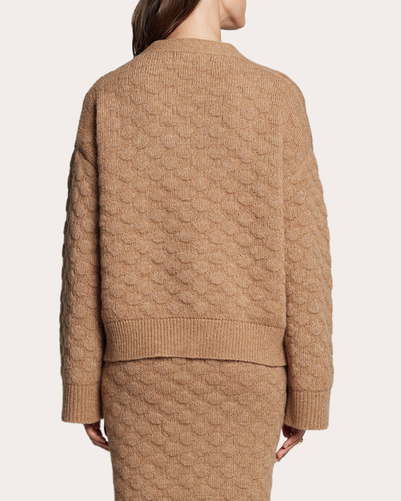 Everly Jacquard-Knit Alpaca-Blend Cardigan