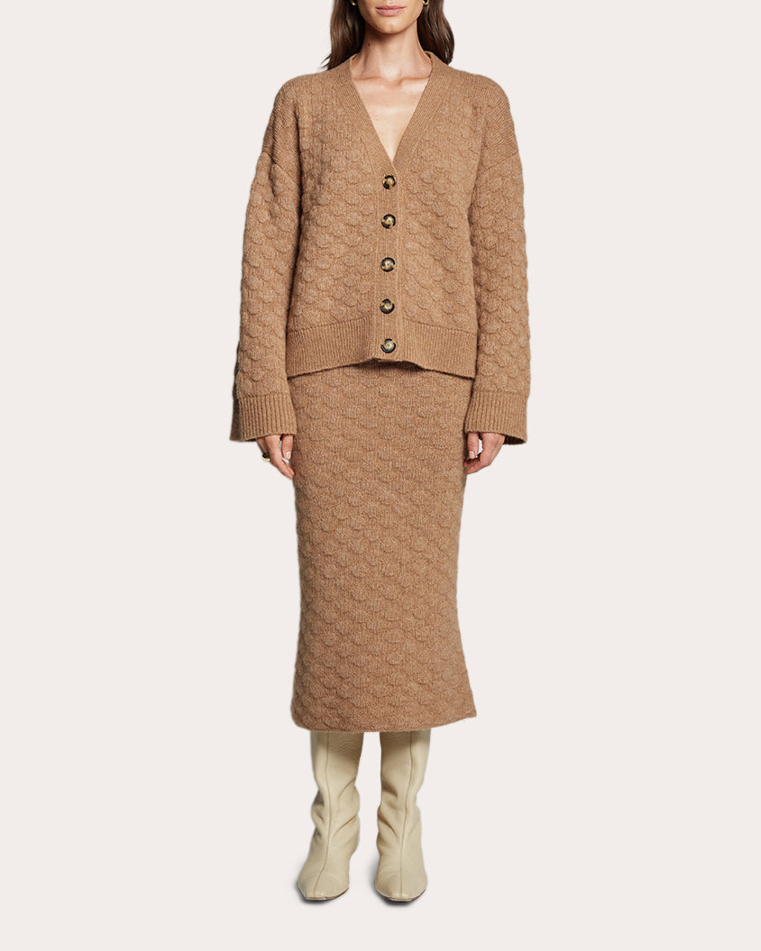 Everly Jacquard-Knit Alpaca-Blend Cardigan