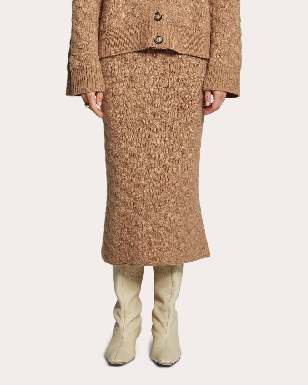 Ayde Jacquard-Knit Alpaca-Blend Midi Skirt