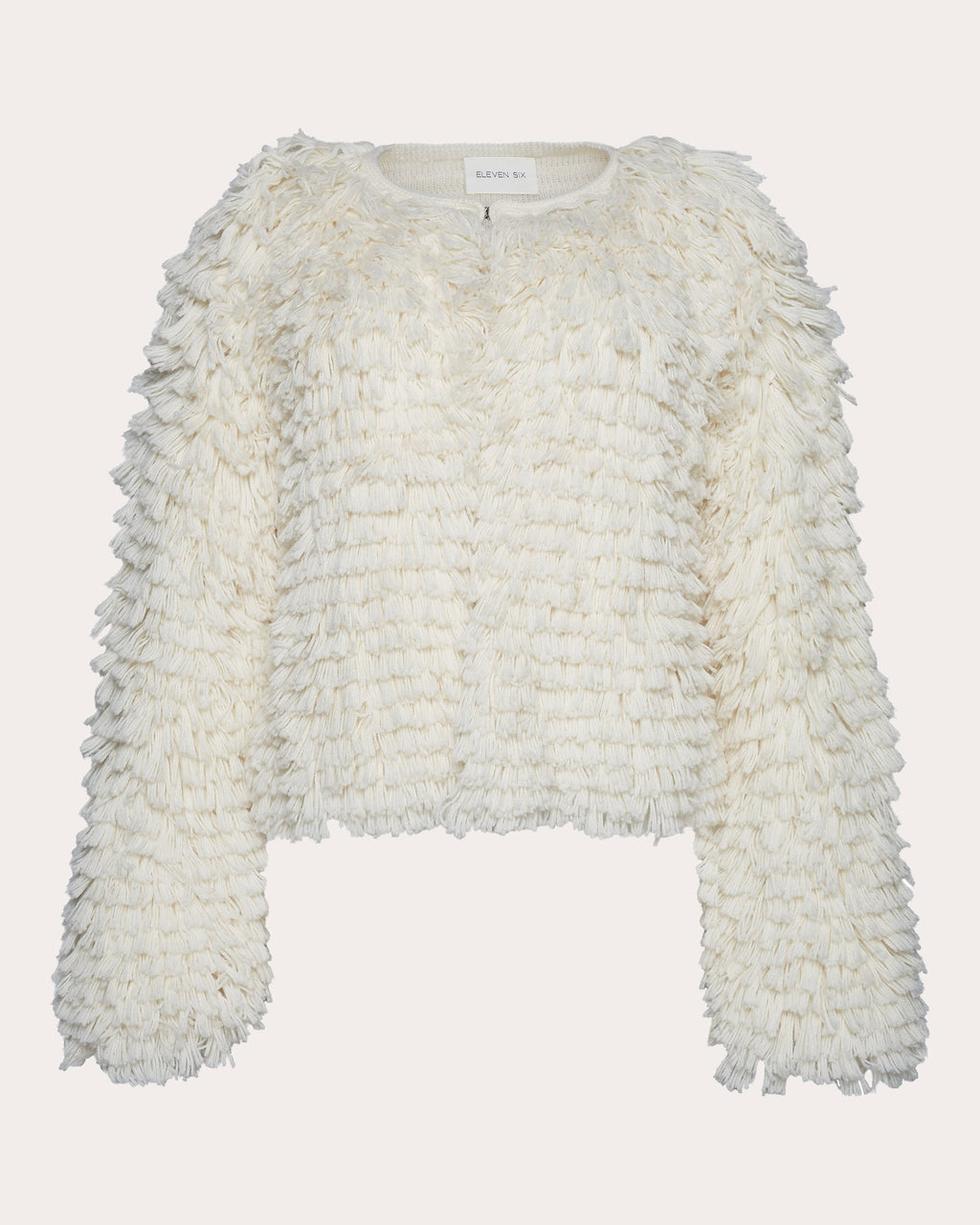 Jenna Fringed Knit Wool Cardigan