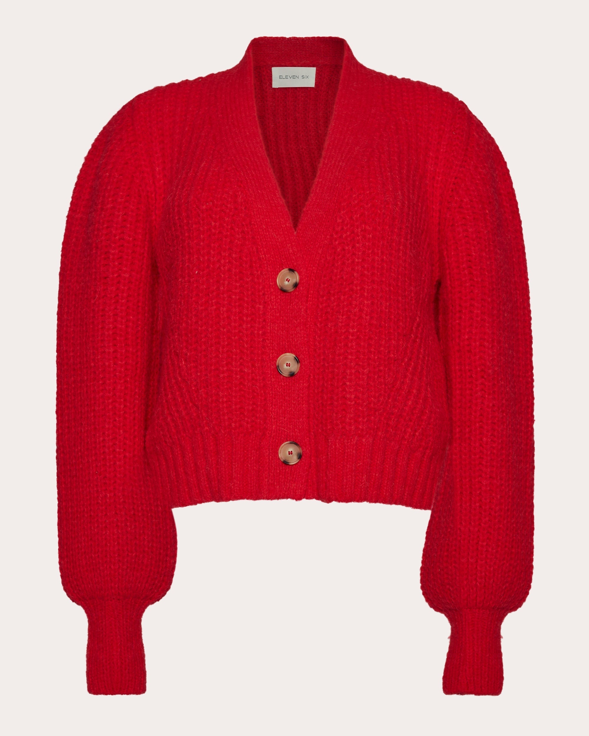 Sara Ribbed Alpaca-Blend Cardigan