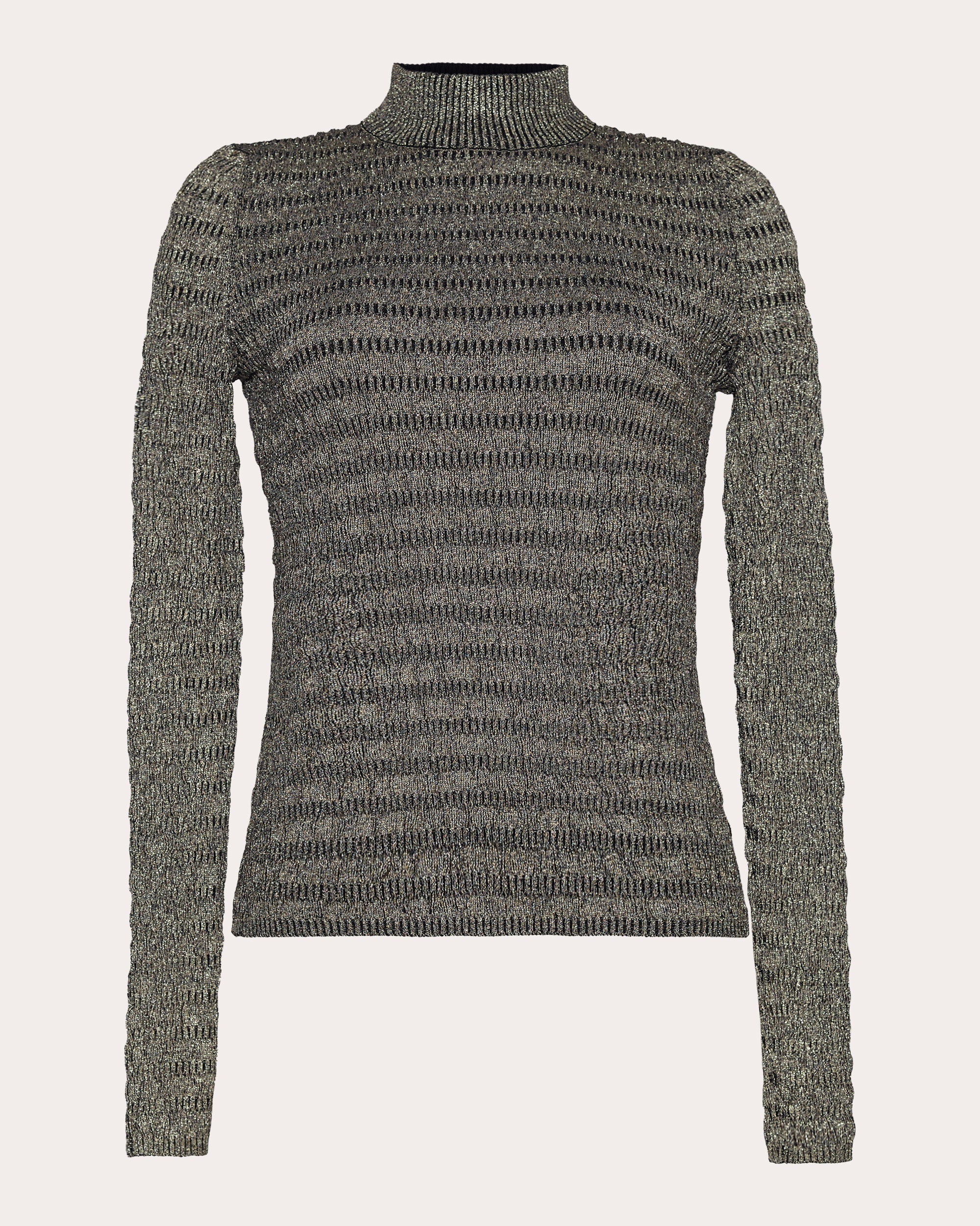Clara Metallic Seersucker-Knit Sweater