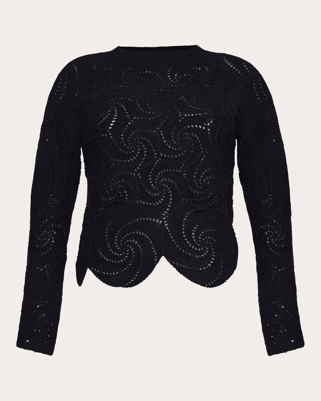 Dahlia Cropped Crochet-Knit Top
