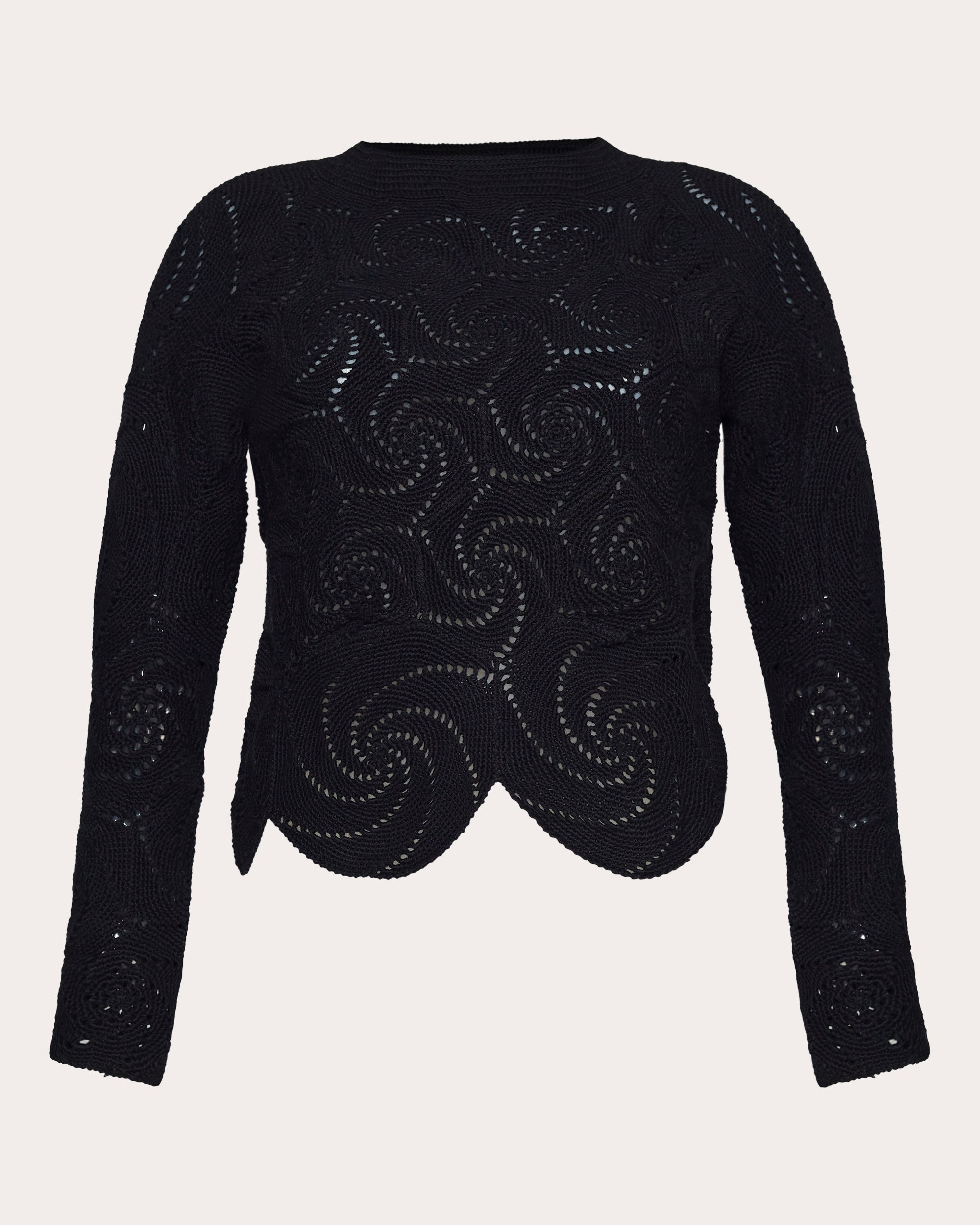 Dahlia Cropped Crochet-Knit Top